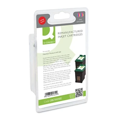 Image of Q Connect HP 344 Remanufactured Colour Inkjet Cartridge (Pack of 2)