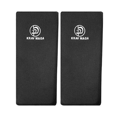 Image of Krav Maga Black Elasticated Cotton Forearm Guards (Padded Both Sides) Large