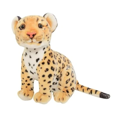Image of Xshelley Cheetah Plush Toy Stuffed Animal Plush,Cute Lifelike Animals Kids Gift for Boy Baby Hug (23 cm)