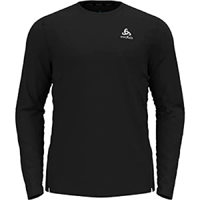 Image of Odlo Men Long Sleeve Running Shirt ZEROWEIGHT CHILL TEC, black, L