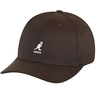 Image of Kangol Men&#039;s Wool Flexfit Baseball Cap, Brown, XXL