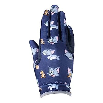 Image of HKM Tom and Jerry Riding Gloves Dark Blue 12