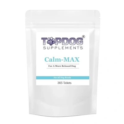 Image of Calm MAX Dog Calming Tablets Supplement Stress Anxiety Hyperactivity Relief UK