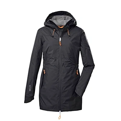 Image of Killtec KOS 54 WMN JCKT 39169 000 Women&#039;s Functional Outdoor Jacket with Hood Dark Anthracite Size 10