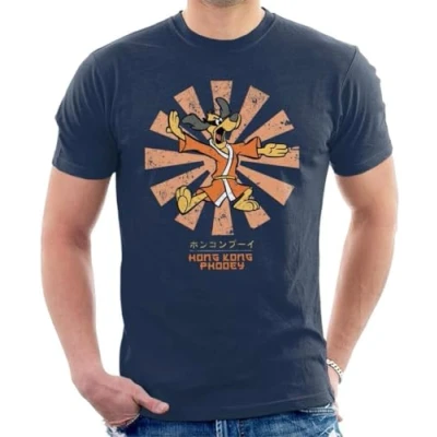 Image of Hong Kong Phooey Retro Japanese Men&#039;s T Shirt Black