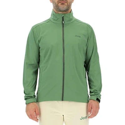 Image of JEEP O102715 E948 J MAN LIGHT SOFTSHELL JACKET W/Zipped Pockets J23S Vineyard Green S