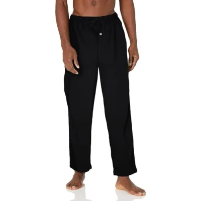 Image of Amazon Essentials Men&#039;s Flannel Pyjama Trousers (Available in Big &amp; Tall), Black, M