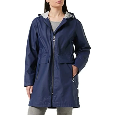 Image of Superdry Women&#039;s Hydrotech Mac Jacket, Blue (Richest Navy Zrn), S (Size:10)