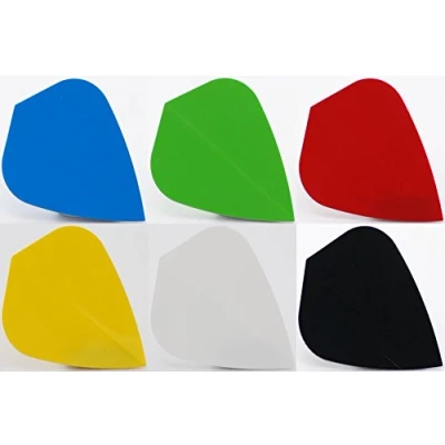 Image of Bullydarts Kite shape dart flights Choice of colours/set amount (White, 10 sets)