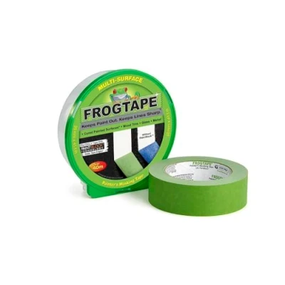 Image of Frog Tape Green Multi Surface Painters Masking Indoor Painting and Decorating for Sharp Lines No Paint Bleed Frogtape (24mm x 41m)