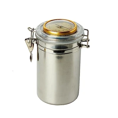 Image of MUXIANG Tobacco Jar Cigar Humidor Storage Candy Butter Coffee Bean Container Stainless Steel Airtight CG0012
