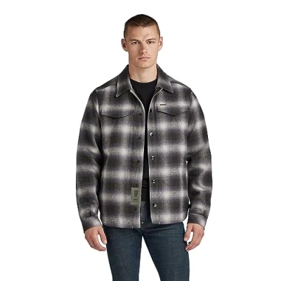 Image of G STAR RAW Men&#039;s check overshirt, Multicolour (raven blur D23662 C904 C754), L
