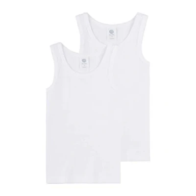 Image of Sanetta Boy&#039;s Bio Cotton Undershirt vest (Pack of 2) 4 5 Years White (10)