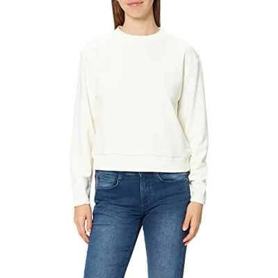 Image of NA KD Women&#039;s Rounded Sleeve Sweater Sweatshirt, Off White, X Small