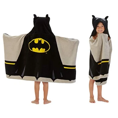 Image of Franco Batman Kids Bath/Pool/Beach Super Soft Cotton Terry Hooded Towel Wrap, 24&quot; x 50&quot;