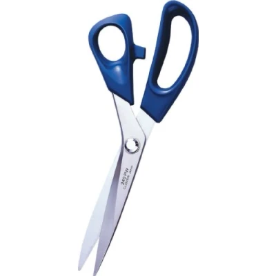 Image of Clover Patchwork Scissors: Large, Steel, Silver/Blue, 1
