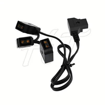 Image of HT D tap Power Splitter Cable 1 to 3 Male Female P Hub Adapter, port for V mount IDX Battery
