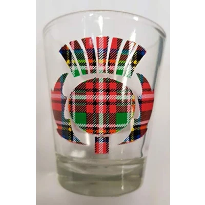 Image of FANCYTHAT and SCIFI PLANET Scottish Tartan Thistle Shot Glass