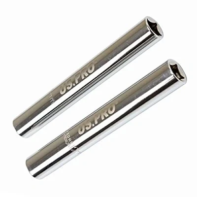 Image of US PRO Tools 10MM + 12MM Extra Deep Glow Plug Sockets 6PT 3/8&quot; DR 3647