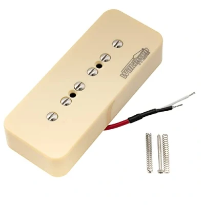 Image of Wilkinson WO90 Ceramic P90 Soapbar Neck Pickup for Les Paul SG Electric Guitar, Cream