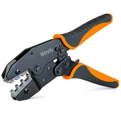 Image of Crimping Tool for Heat Shrink Connectors Ratcheting Wire Crimper Pliers Ratchet Terminal Crimp by Wirefy