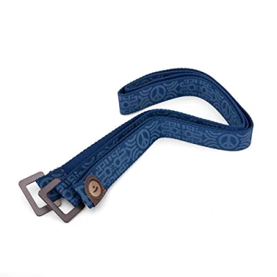 Image of Bodhi Yoga Mat Carry Strap, Shoulder Strap for All Mats, Length 165 cm, Adjustable Loop, Lightweight, Robust &amp; Dirt Repellent, Machine Washable (Peace, Blue), blue