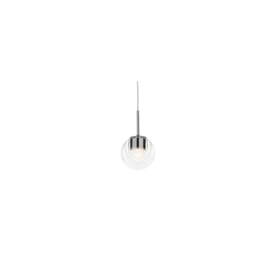 Image of Kundalini Dew LED pendant light, one bulb chrome
