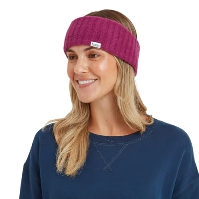 Image of TOG24 Ranora Unisex Chunky Knitted Headband Keeps Ears Warm Stretchy Material Hairstyle Intact Ieal for Winter Purple Berry