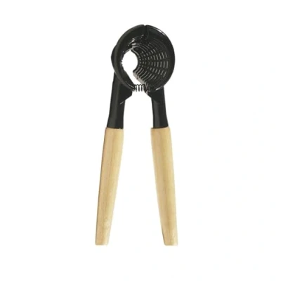 Image of Totally Addict KU6091 Nutcracker Bottle Opener, Aluminium/Wood, Black, 18.2 x 8.5 6.5 cm
