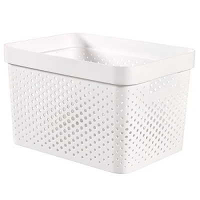 Image of CURVER Infinity Box 17 L, Recycled Plastic, White, 35.5 x 26.2 21.9 cm