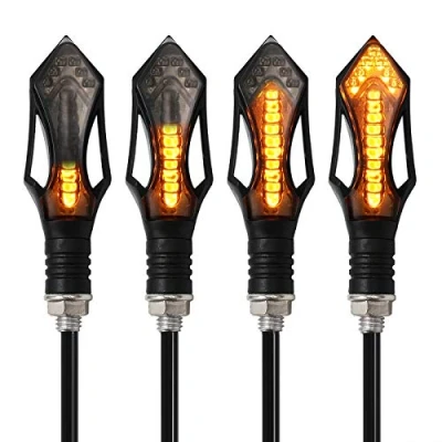 Image of Kinstecks 4PCS Motorcycle Indicators Flowing Turn Signal Lights Motorbike Turning 12V for