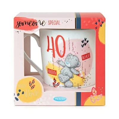 Image of Me To You Bear 40th Birthday Boxed Mug Ceramic, White