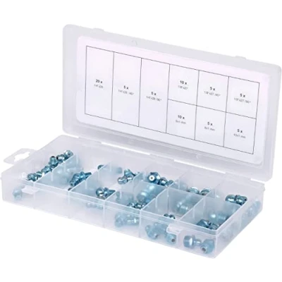 Image of KS Tools 970.0360 Greasing nipples assortment, metric &amp; imperial, 70 pcs