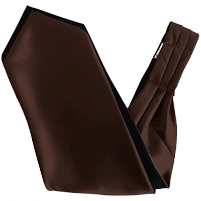 Image of Great British Tie Club Men&#039;s Satin Ascot Cravats (Brown)