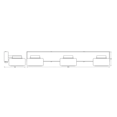 Image of LEDVANCE LED wall light Orbis Flame, 3 bulb, black, IP44