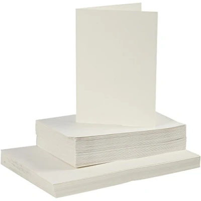 Image of Cards and envelope Sets, card size 10,5x15 cm, 11,5x16,5 off white, 50sets