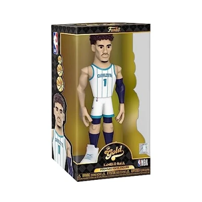 Image of Funko Vinyl Gold 12&quot;: NBA LaMelo Ball 1/6 Odds for Rare Chase Variant Collectable Action Figure Birthday Gift Idea Official Merchandise Ideal Toy Sports Fans and Display