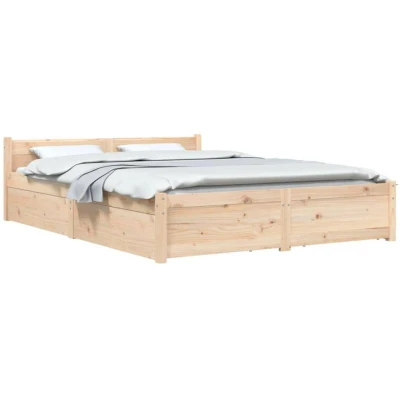 Image of vidaXL Bed Frame without Mattress with Drawers 160x200 cm