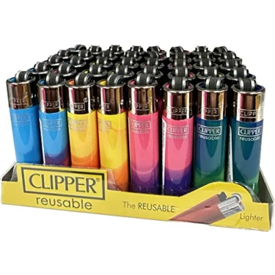 Image of Fenny&#039;s Creations Mini Clipper Lighter New Edition, Lighters Assorted Colours, Pack of 40