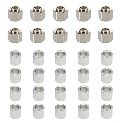 Image of Befenybay 10PCS Hexagonal Eccentric Column, 20PCS Round Height 8mm Inner Hole 5mm for V Wheel 3D Printer Parts (Eccentric Column Height)