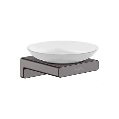 Image of hansgrohe AddStoris Soap dish, brushed black chrome, 41746340