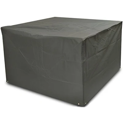 Image of Woodside Heavy Duty Waterproof Rattan Cube Outdoor Garden Furniture Rain Cover, Grey, 600D Material, 5 YEAR GUARANTEE