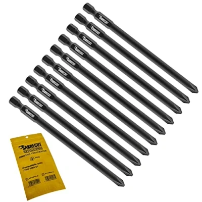 Image of 10 x SabreCut SC116PH2_10 116mm PH2 Compatible with Hilti SMD 57 SMD57 116/4 1/2 Autofeed Collated Drywall Screwdriver Gun Bit Single Ended Phillips No.2 Heavy Duty