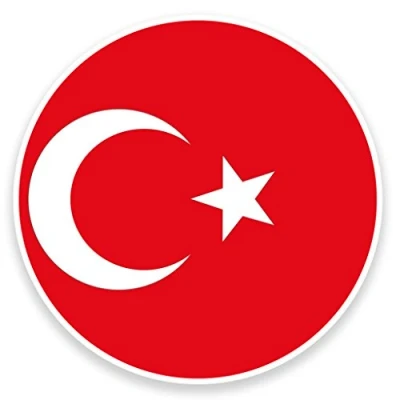 Image of 2 x 10cm/100mm Turkey Turkish Flag Vinyl SELF Adhesive Sticker Decal Laptop Travel Luggage Car Bike Sign Fun #9128