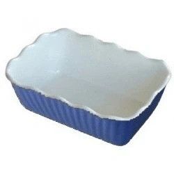 Image of Chabrias Ltd Tulip Deli Bistro SAN Crock Salad Bowl Party Serving Dish Food Display Plate (2.2 litres, Blue)