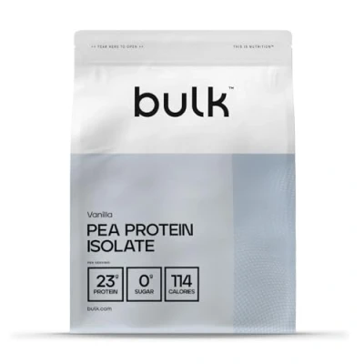 Image of Bulk Pea Protein Isolate Powder, Vegan Shake, Vanilla, 500 g, 16 Servings, Packaging May Vary