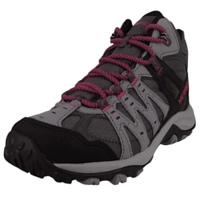 Image of Merrell Accentor 3 Sport MID GTX Hiking shoes, Women&#039;s, Size: 8, Monument/fuchsia Imitation leather/ textile
