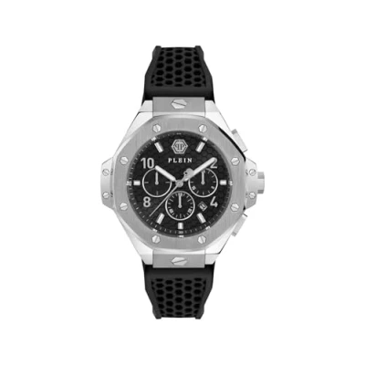 Image of Philipp Plein Chrono Royal Mens Black Watch PWPRA0124 Silicone One Size