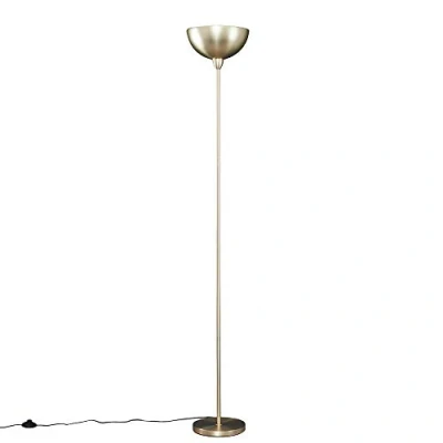 Image of MiniSun Modern Matt Gold Uplighter Floor Lamp with a Bowl Shaped Shade Lamps &amp; Torchieres, Home Décor Improvement Essential