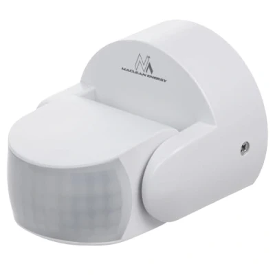 Image of Maclean PIR motion sensor, infrared, IP65, white, range 12m, max load 600/1200W, MCE468 W